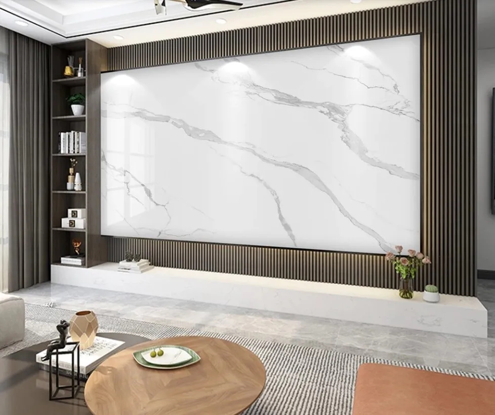 Plancha PVC Tipo Mármol Carrara 122 x 244cm x 3mm a $16.990.