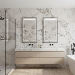 Plancha (UV) PVC Tipo Mármol Floreada 122 x 244cm x 3mm a $18.990